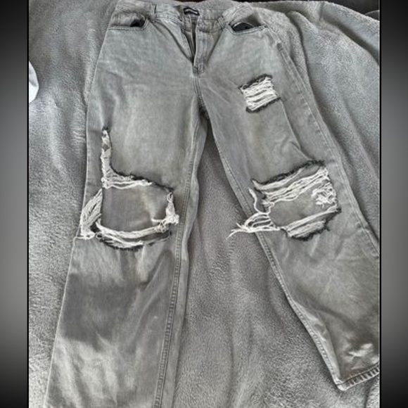 Grey distressed PLT jeans - Picture 4 of 6